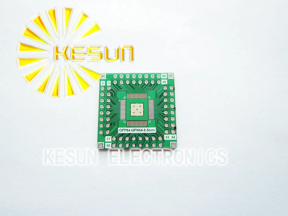100 шт. X QFP64 QFN64 поворотный DIP64 0 5 мм 8 IC адаптер гнездо/плата адаптера PCB | Электронные