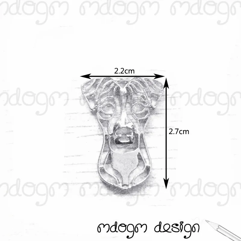 2019 Джек Рассел терьер собака животное позолоченная Посеребренная металлическая
