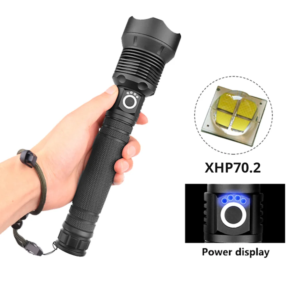 XLamp xhp70.2 самый мощный фонарик usb Zoom СВЕТОДИОДНЫЙ Фонарь xhp70 xhp50 18650 или 26650 батарея лучше всего подходит для кемпинга, велоспорта