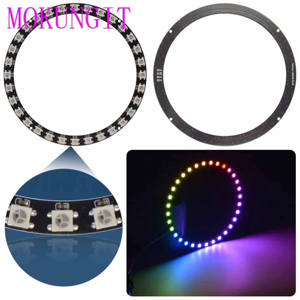 Mokungit WS2812B SK6812 кольцо 32 кольца Bit для RGB Светодиодное 5050 встроенный драйвер ленты