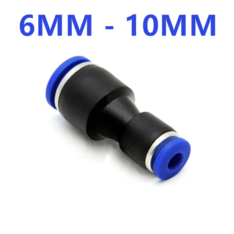 6MM-10MM Пневматический фитинг 4 мм 6 мм 8 мм 10 мм 12 мм 14 мм 16 мм OD труба одним нажатием в прямой соединение фитинг пластиковый быстрый разъем - Цвет: 6MM-10MM