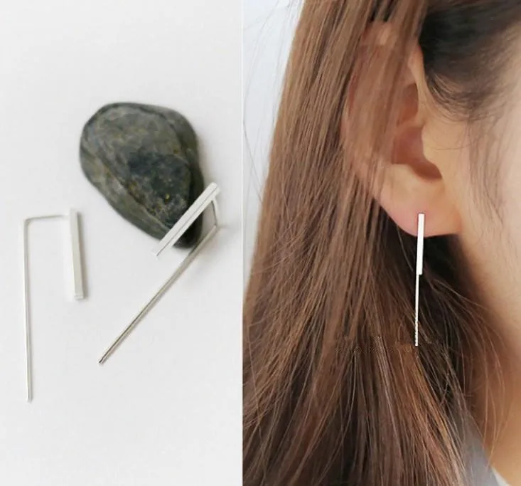 Новые серьги из стерлингового серебра 925 пробы нейтральные длинные