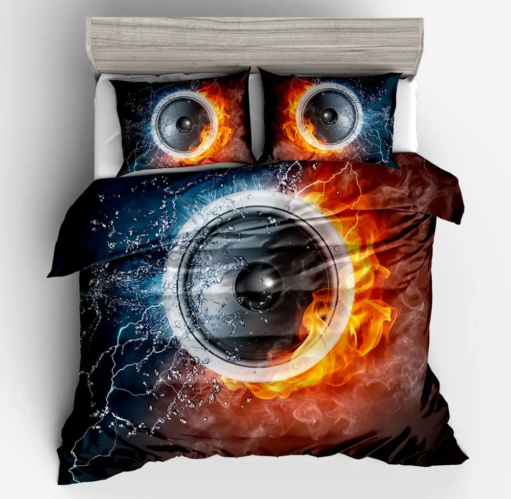 Комплект постельного белья для мальчиков мотоциклетный комплект с принтом 3D