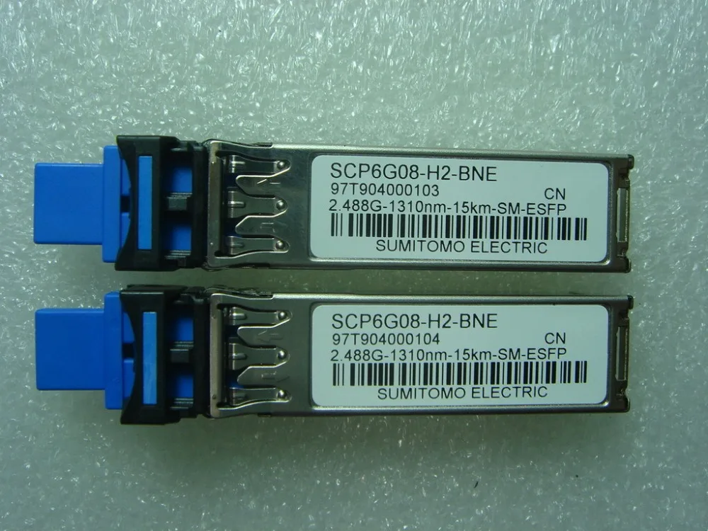 

Sumitomo SCP6G08-H2-BNE, одномодовый модуль, 2,5G-1310nm-15KM-SM-ESFP