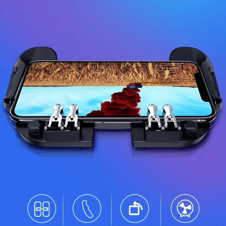 Мобильный контроллер геймпад кулер вентилятор для iOS Android для samsung 6 пальцев управление джойстик кулер умный мобильный телефон радиатор