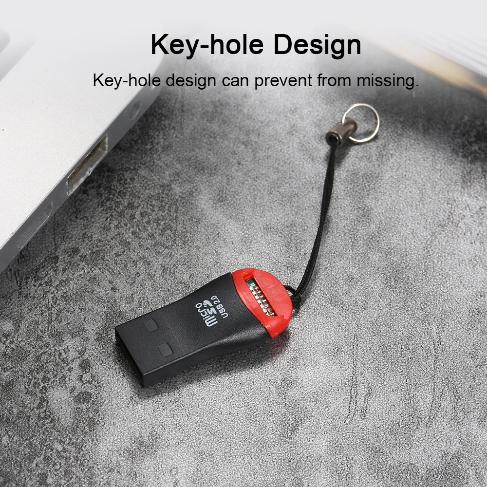 Мини портативный считыватель tf карт USB 2 0 Портативный TF адаптер для считывателей