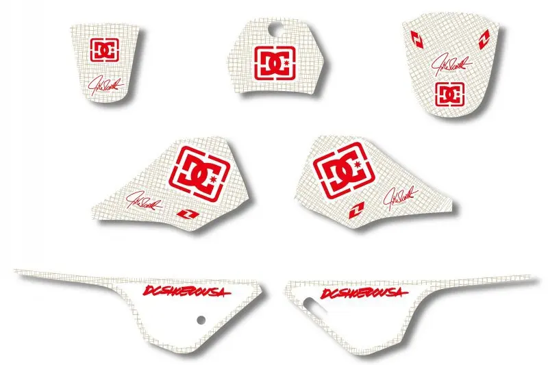 

H2CNC GRAPHICS & BACKGROUND DECAL STICKER Kits For Yamaha PW 80 PW80 All Years PIT bike (White/Red)