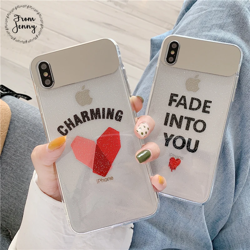 Простой чехол для телефона с английскими буквами от Jenny iPhone x xr xs max 6 6s 7 8 Plus Love Makeup