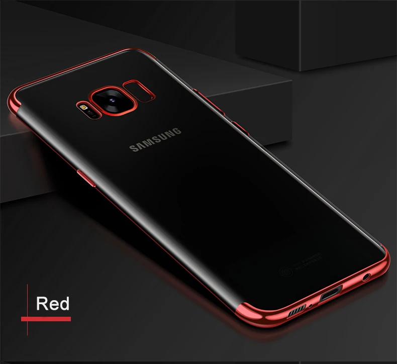 Красный Чехлов из термопластичного полиуретана(TPU чехол для samsung Galaxy A3 A5 A7 J2 J3 J5 J7 Prime Pro A6 A8 плюс J4 J6 J8 чехол для сотового телефона - Цвет: Красный