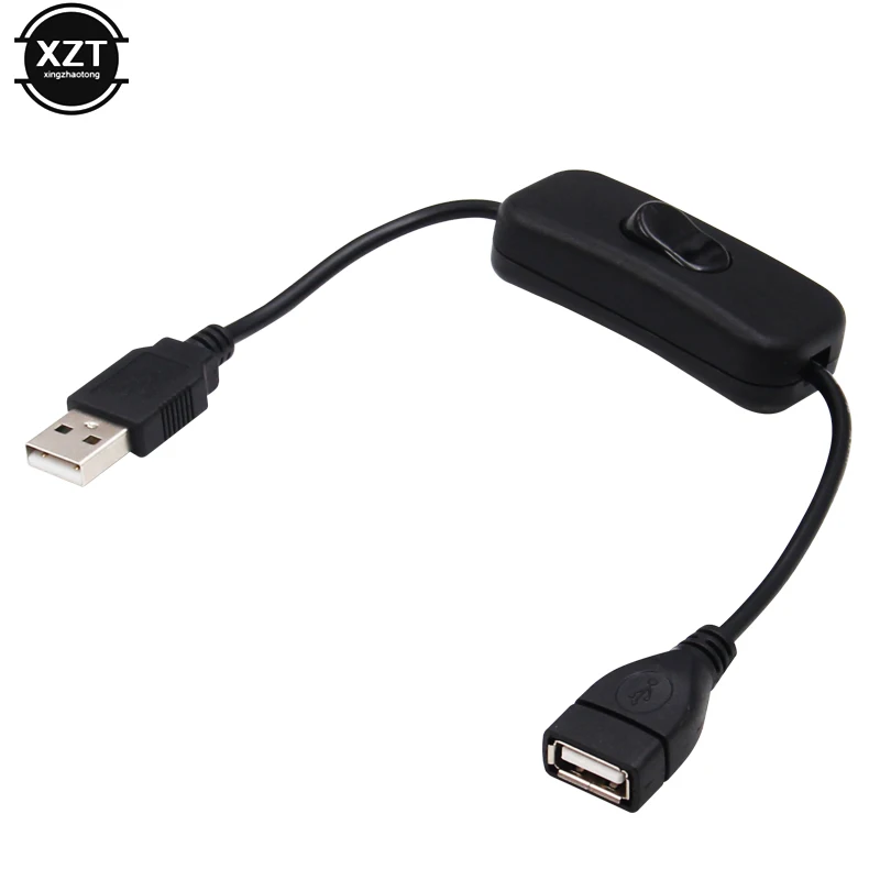 Новый USB кабель длиной 28 см с переключателем удлинитель для лампы вентилятор