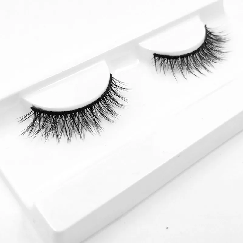 iflovedekd Individual Natural Soft False Eyelashes Women Makeup 3D Synthetic Hair Crisscross Fake Eye 1 Pair W29 | Красота и здоровье