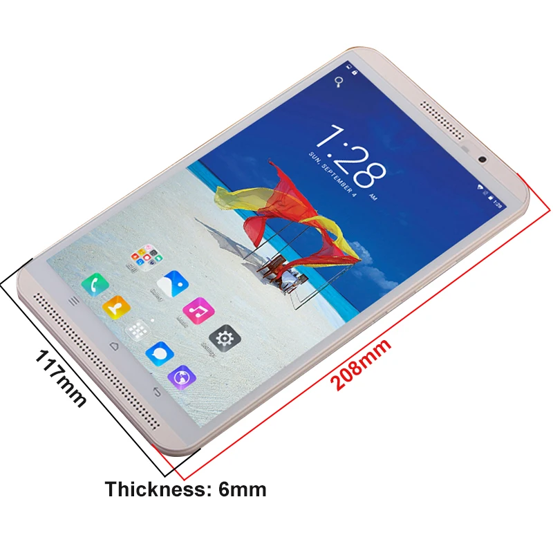 Планшет с 8 дюймовым дисплеем восьмиядерным процессором Android 0 ОЗУ 6 ГБ ПЗУ 64