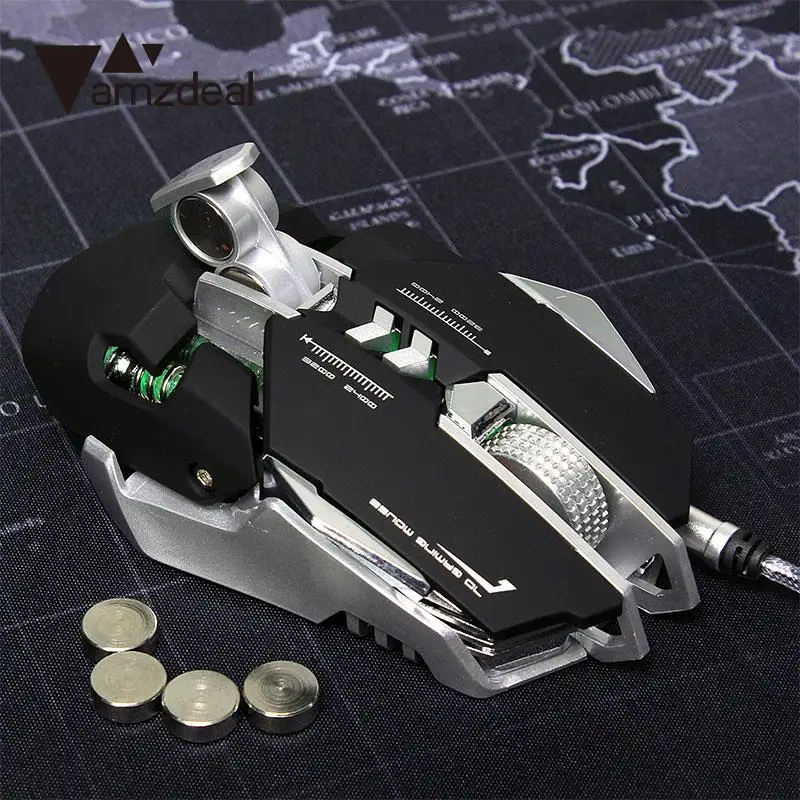 Оптическая мышь с 7 клавишами игровая проводная USB управление портативное