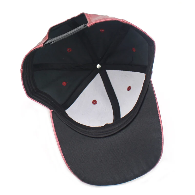 Кепка из искусственной кожи бейсболка головные уборы для мужчин и женщин модные