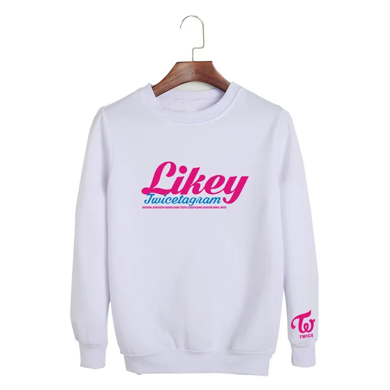 Толстовка с капюшоном KPOP Twicetagram Album Likey хлопковая толстовка круглым вырезом