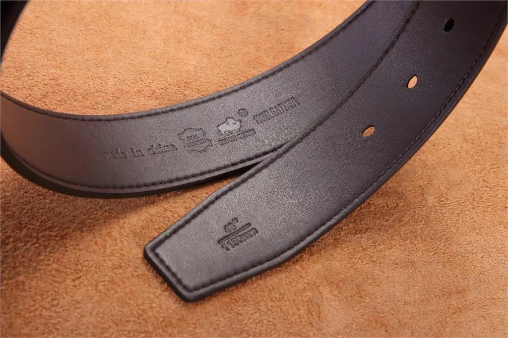Мужские ремни BISON DENIM из коровьей кожи, повседневные мужские ремни с пряжкой из натуральной кожи, пояс для мужчин 3,5 см N71405