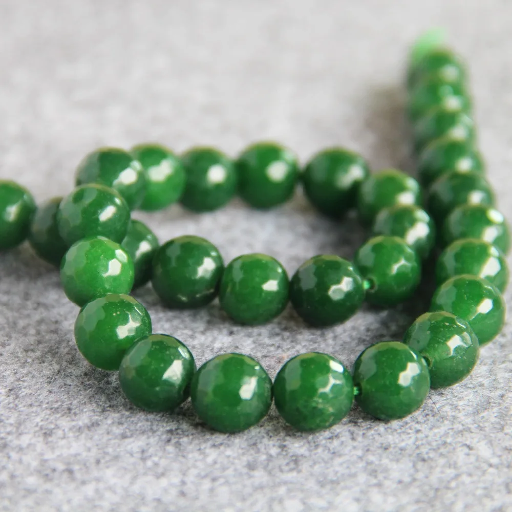 Бусины из натурального зеленого авантюрина для изготовления ожерелья и браслета