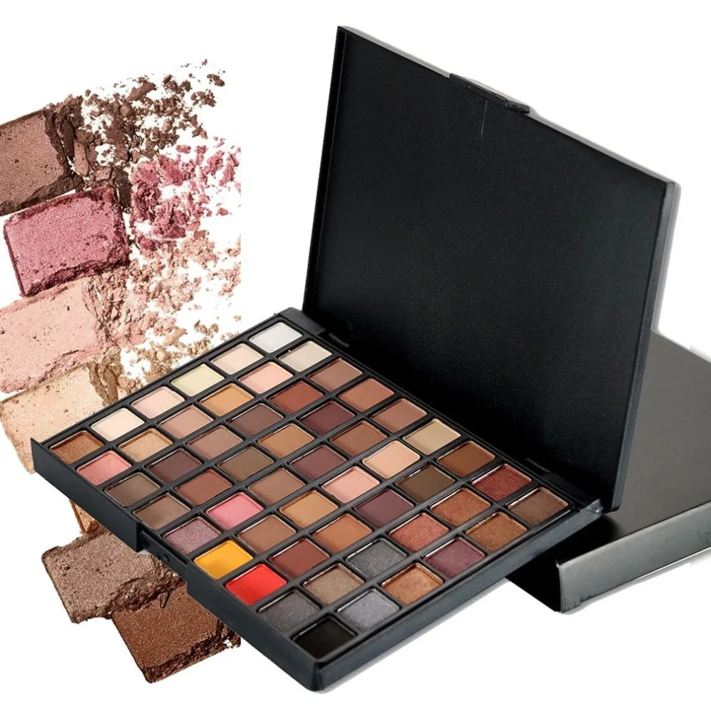 54 Colors/SET Women Makeup Eyeshadow Pallete Mixed Color Waterproof Eye Shadow+ 7PCS Soft Hair Brushes Set