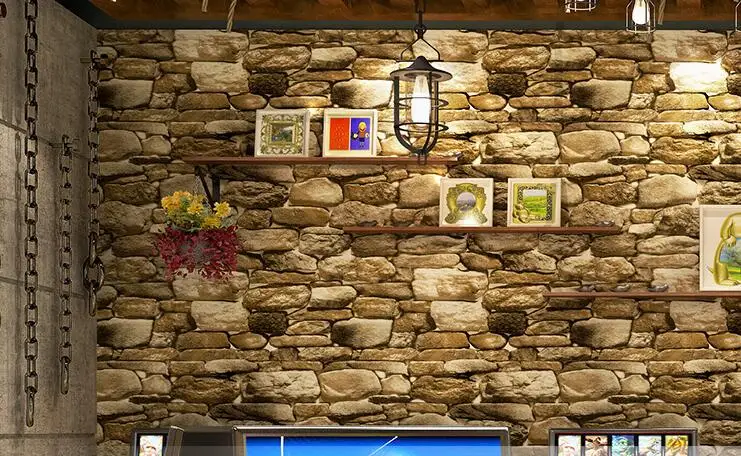 Beibehang камень обои моделирование ретро искусственный камень 3d обои Ресторан культура камень фон обои Papel де Parede