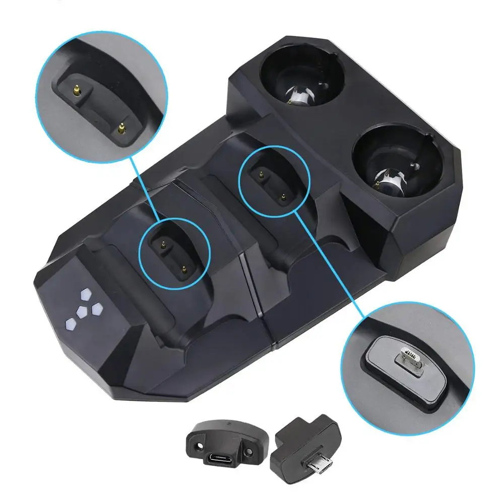 Беспроводное зарядное устройство для контроллера PS Move & PS4 зарядная док станция 4