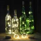 20 светодиодный свет строка Батарея работает вечерние Корк Форма светильники в форме винных бутылок ночного Декор рождественское Новый год световая гирлянда