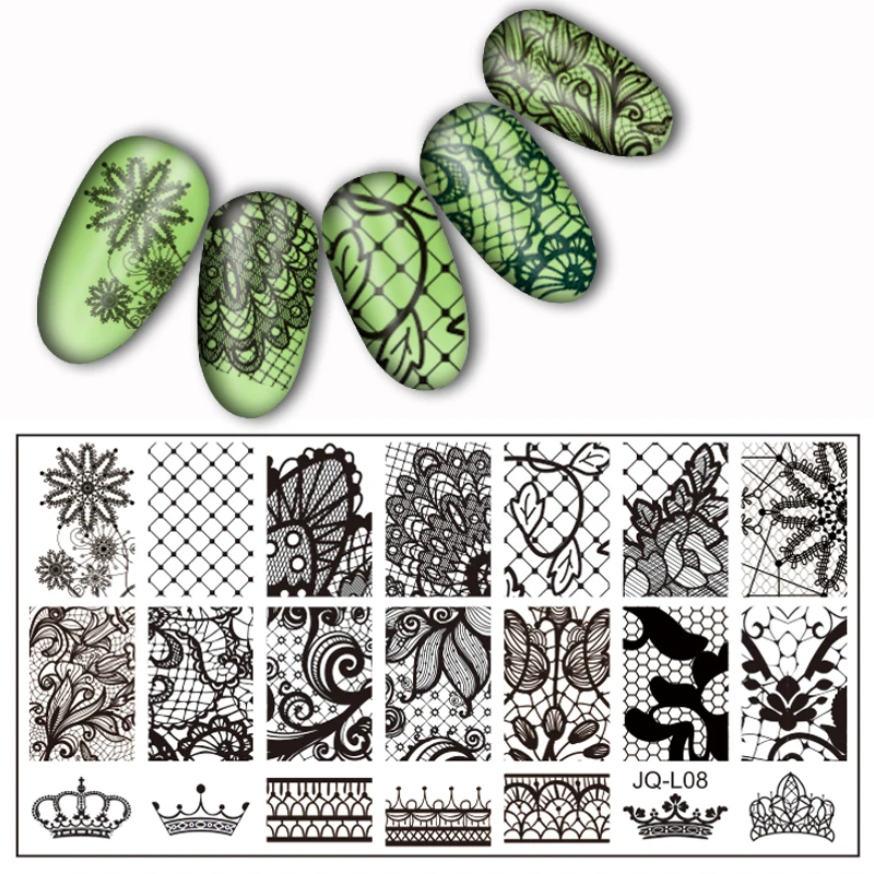 Модная серия стальной штамп для ногтей изображение Konad пластина шаблон ногтевого