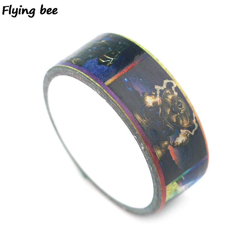 Flyingbee 15 мм X 5 м Бумага васи лента танос панк клейкая лента DIY Скрапбукинг стикер герой для мужчин маскирующая лента X0342