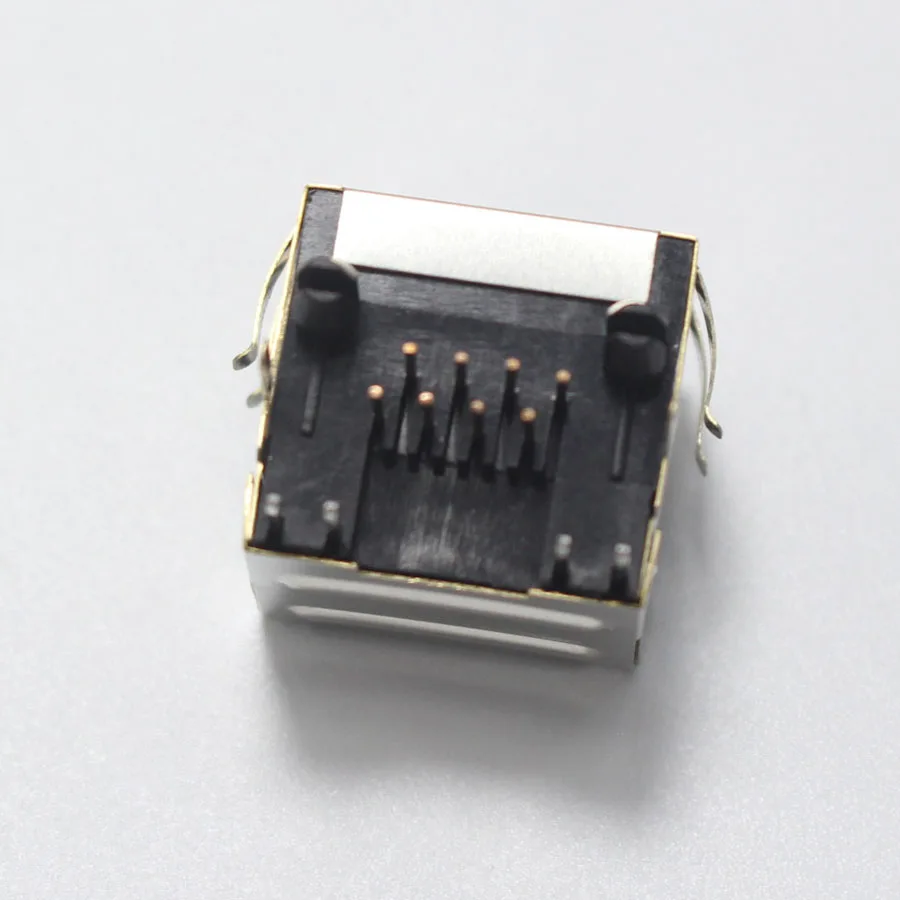 Модульный сетевой разъем RJ45 с прямым углом 2 шт. PCB 56 8P LAN экранированный