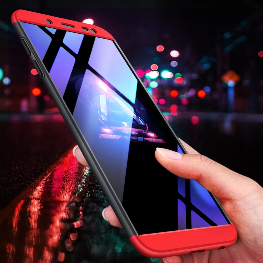 Для Samsung Galaxy J6 2018 чехол Полная защита Жесткий PC противоударный матовый для J600F J600