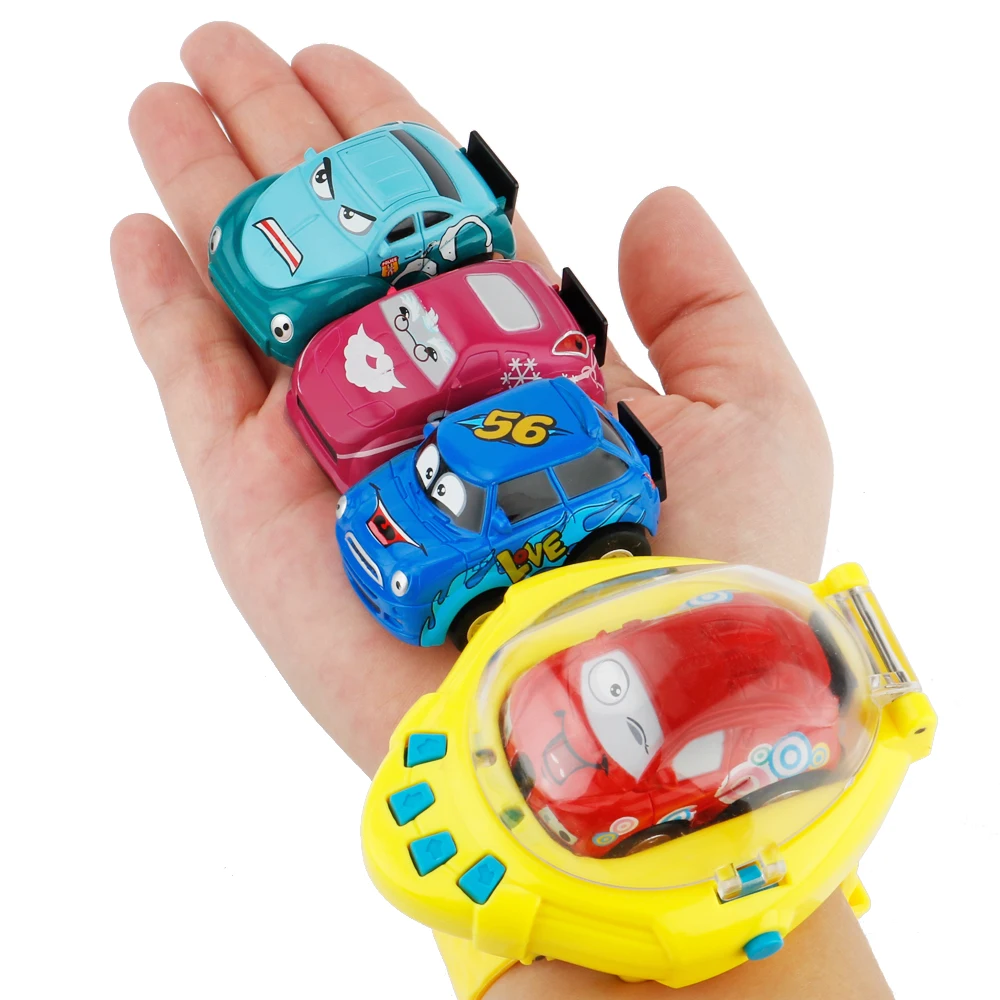 1:58 2 4G Мультяшные часы игрушечный автомобиль мини Радиоуправляемый игрушка с