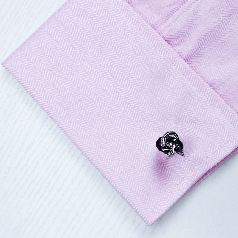 Мужские французские запонки KFLK серые/черные на пуговицах модные ювелирные