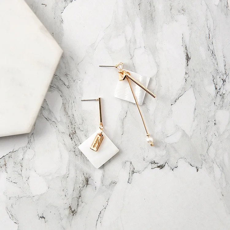 Женские серьги-капельки в Корейском стиле квадратные геометрические