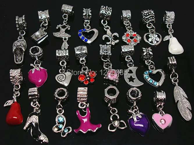 30 шт./лот прекрасный смешанный стиль посеребренные Подвески Висячие подходят для