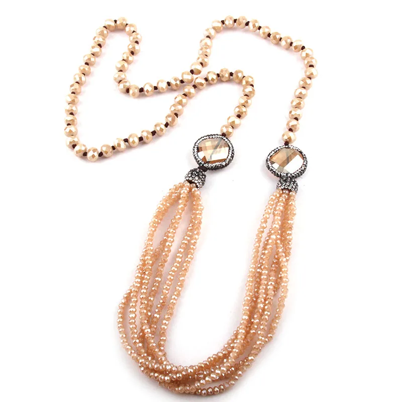 Модные украшения MOODPC в стиле бохо из стекла украшенные кристаллами многослойные