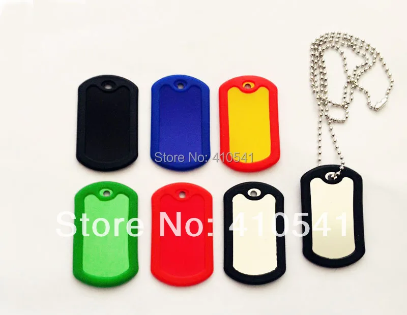 Бесплатная доставка армейская/Американская собачья бирка смешанных цветов 200