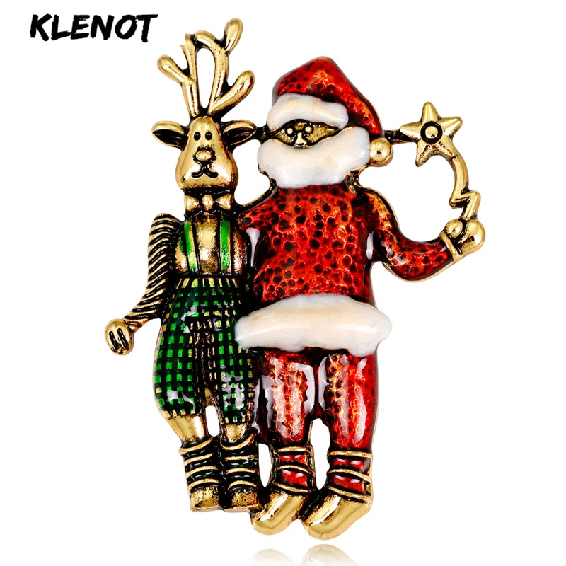 Женская Винтажная брошь в форме оленя вечерние эмалированные Броши золотого