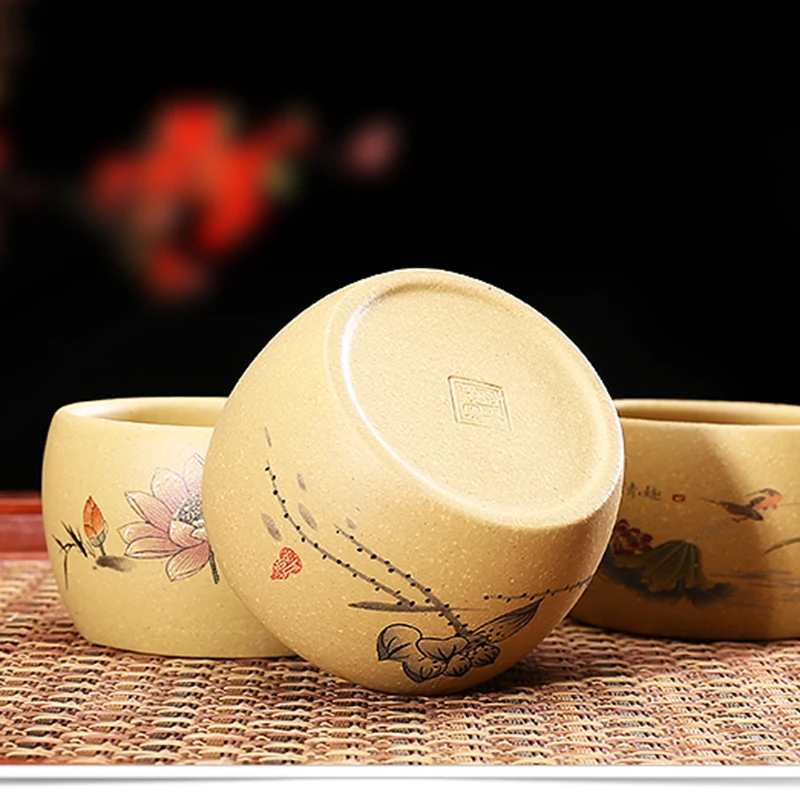 Оригинальная фиолетовая глиняная чашка для чая Исин 80 мл Офисная чайная