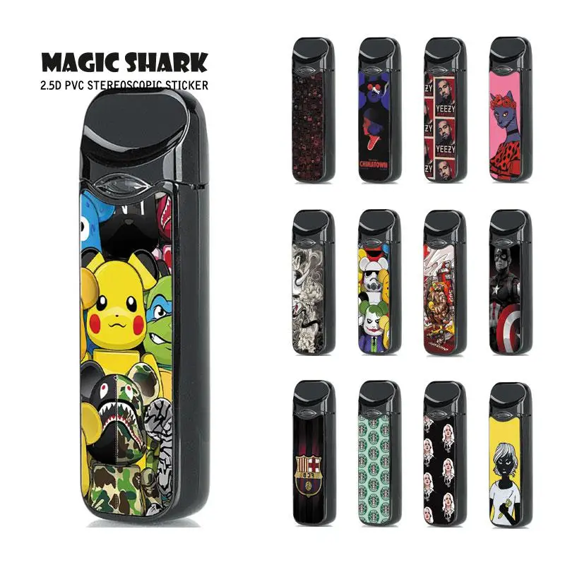 Волшебная Акула капитан зеленый мех китайский город кот ПВХ наклейка чехол