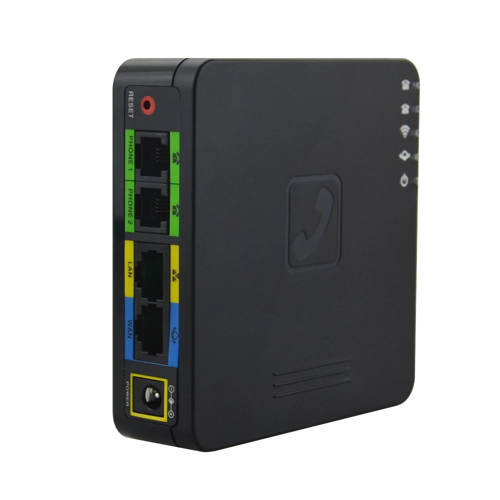 Лучший адаптер WIFI VoIP GT202 беспроводной маршрутизатор с 2 портами голосового IP SIP Gtalk ATA шлюз включен.