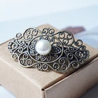 Заколка для волос женская, винтажная, с жемчужинами