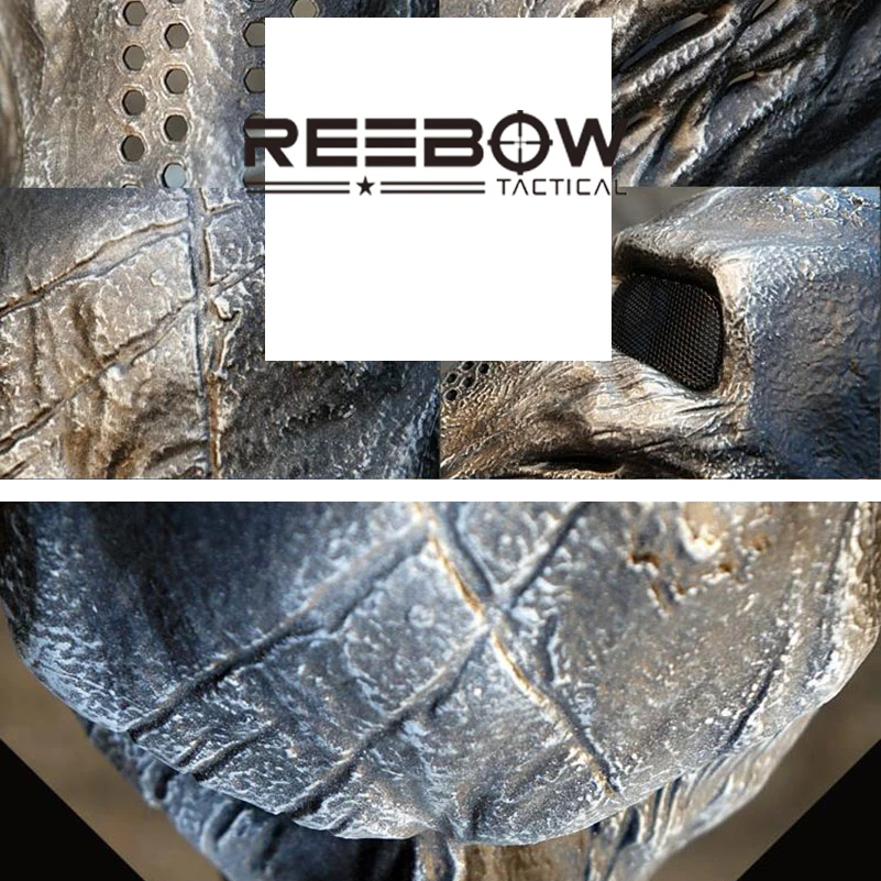 Тактическая Военная пейнтбольная маска REEBOW уличные Серебряные железные