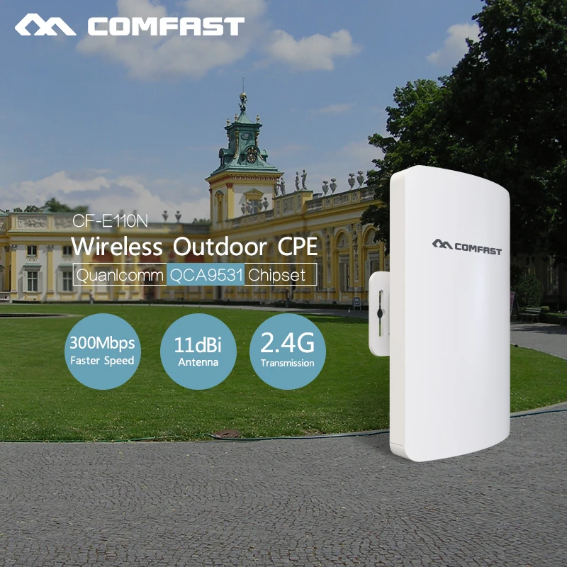 COMFAST мини открытый беспроводной CPE собран в 11dbi Antena Wi Fi qca9531 чип сетевой мост и