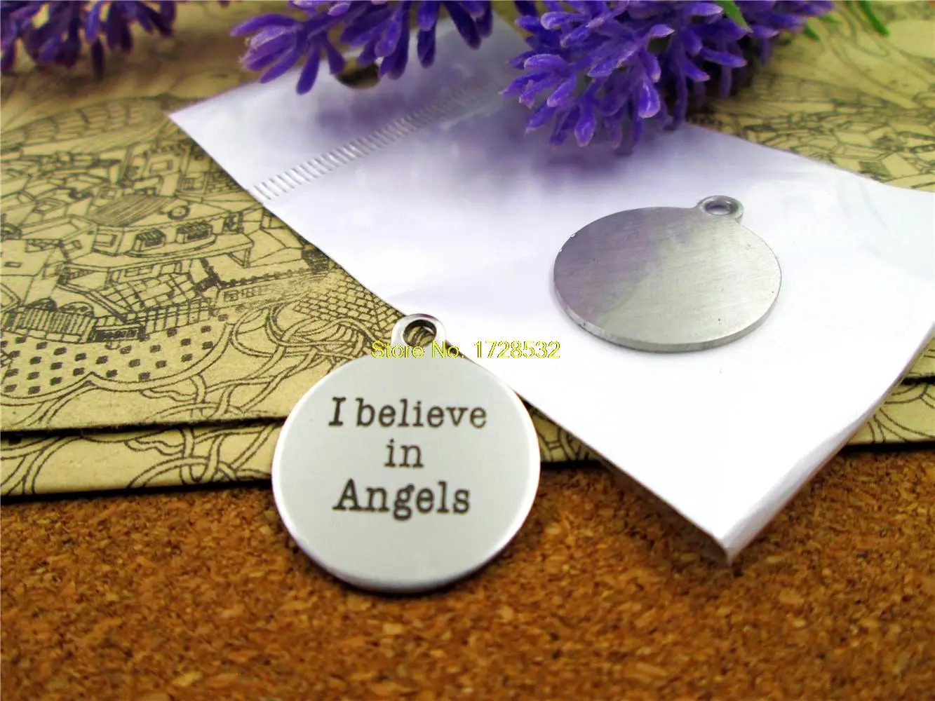 10 шт. подвески из нержавеющей стали I believe in angle сделай сам для