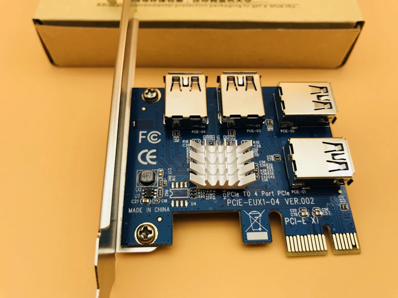 Лидер продаж PCI Express E 1x до 16x1 4 PCIE Райзер карта USB 3 0 слот множитель концентратор