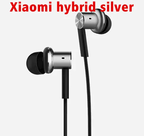 Оригинальные Xiao mi Hybrid/Pro HD наушники-вкладыши HiFi наушники mi Piston 4 с mi c Circle Iron mi xed для Red mi Pro Note3 mi 5 - Цвет: Hybird Silver