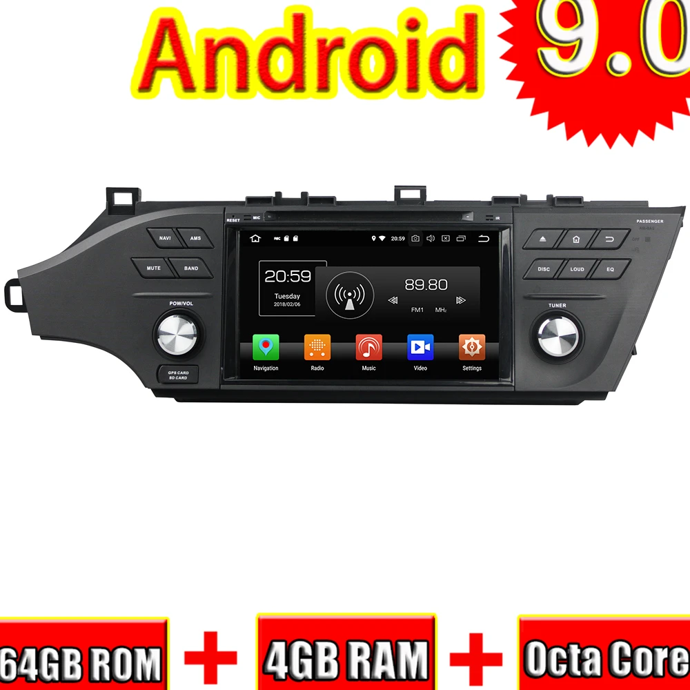 

Автомобильный DVD-плеер Topnavi, Android 9,0, для Toyota Avalon 2015-2016, стерео, GPS-навигация, аудио-видео, 2 Din, Восьмиядерный процессор, 4 + 64 ГБ