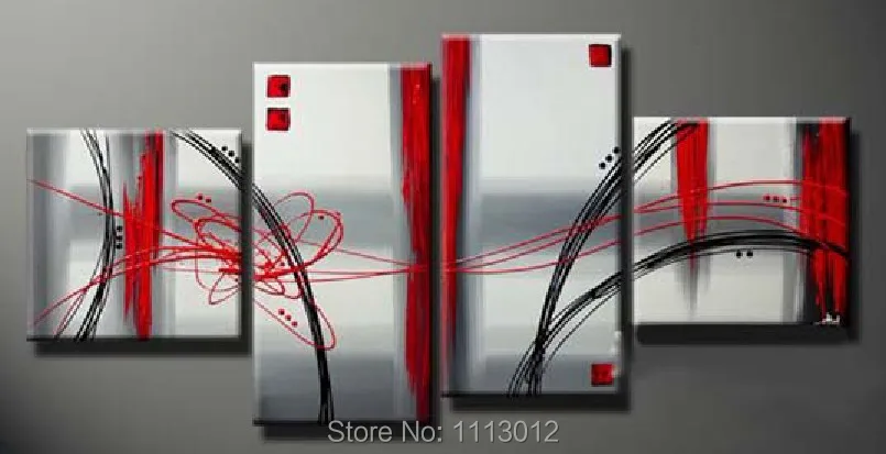 Набор для рисования маслом на холсте набор из 4 абстрактных панелей с