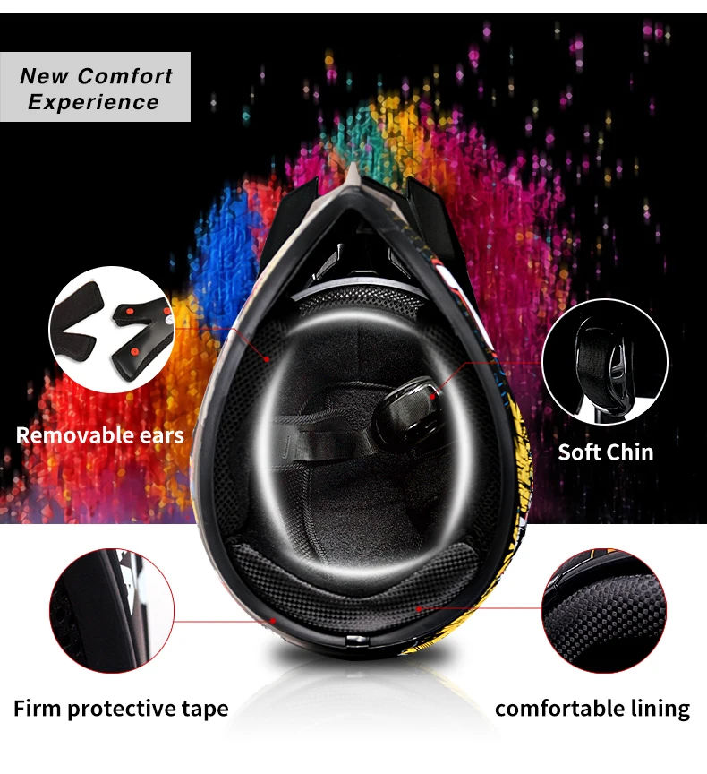 Профессиональный Гоночный Кроссовый шлем hors route Casque Moto Capacete Moto Casco внедорожный мультяшный детский мотоциклетный шлем