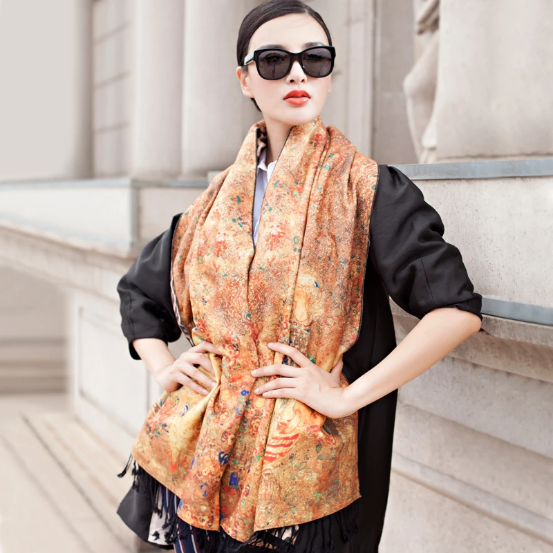 [А] Новая Европа леопарда шарф длинный сон воротником двойного назначения