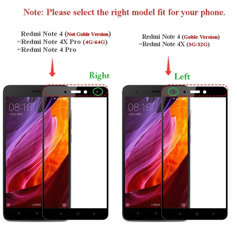 Полное покрытие защитное закаленное стекло для Xiaomi Redmi 3 3S 3X 3Pro 4 4A 4X 4Pro Note MiA1 Mi6 Mi5X Mi8